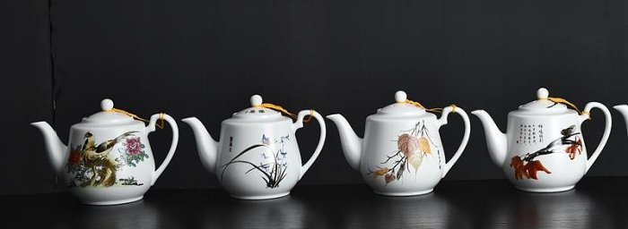 陶瓷茶壺 700毫升陶瓷大碼茶壺帶過濾網花茶壺泡茶壺單壺家用大容量喝茶壺