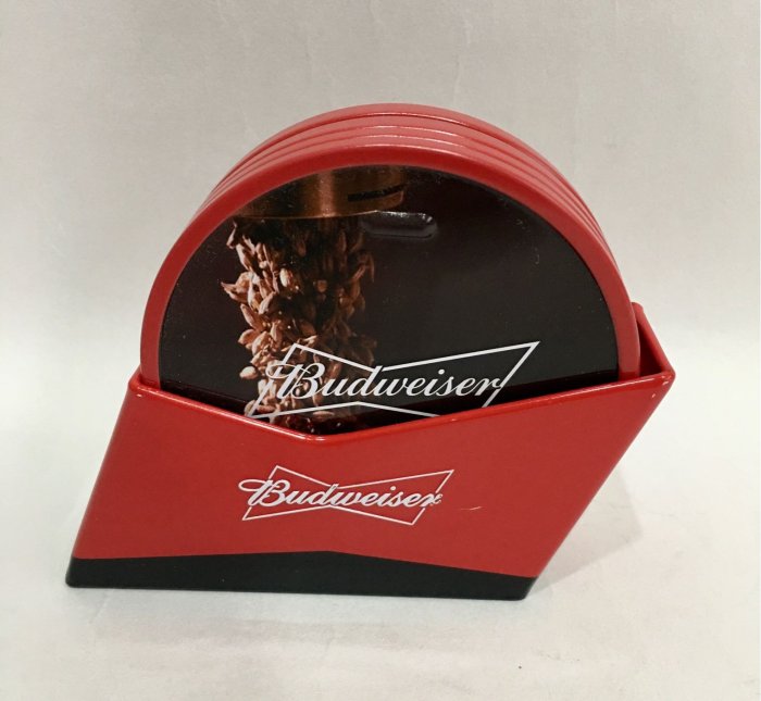 budweiser 百威啤酒杯墊組六入組 杯墊架