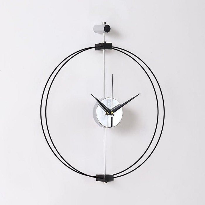 【現貨精選】掛鐘 居家時鐘家用藝術靜音創意輕奢西班牙極簡樣板間客廳實木超大指針掛鐘表