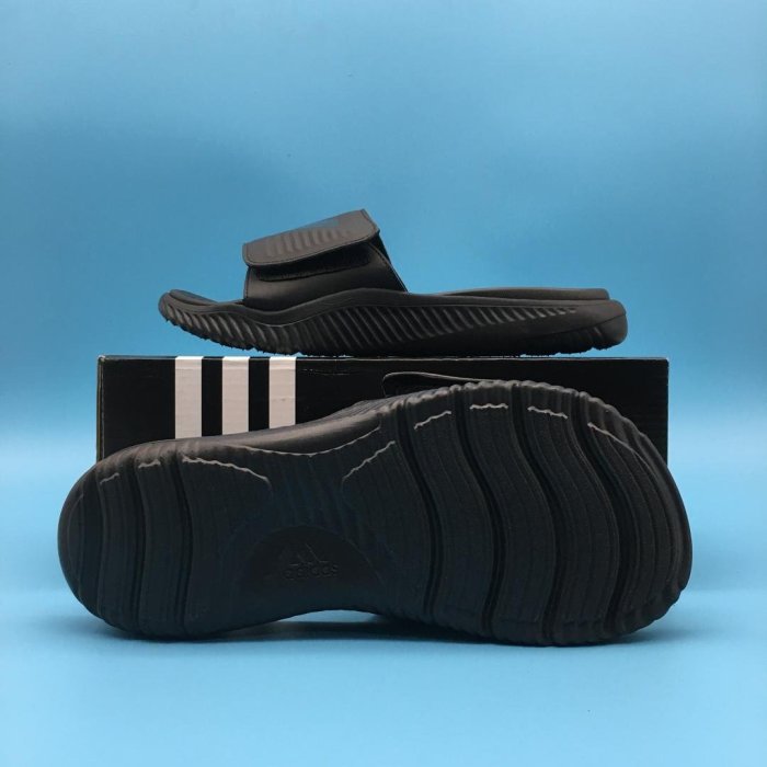 Adidas Performance Superstar M Sandal 運動拖鞋 男女情侶拖鞋魔術貼全黑 愛迪達拖鞋