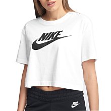 南◇2021 4月 NIKE NSW 短版 寬鬆 運動 休閒 短袖 短T 女生 黑色 010 白色 BV6176-100