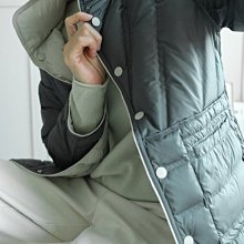 VENESSA~ LJ 新款 中性帥氣小立領 精緻有型兩面穿 輕薄柔軟 微寬鬆羽絨外套 (G1021)