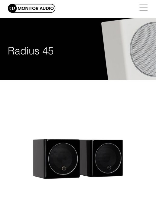 [紅騰音響]Monitor audio Radius 45、monitor audio R45 環繞喇叭、小喇叭 即時通可議價