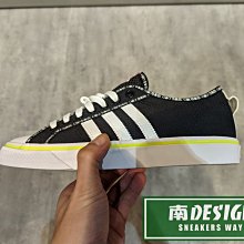 南🔥2022 7月 ADIDAS OG NIZZA 低筒 運動 休閒 帆布 復古 男款 黃線 黑白 GX6094