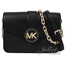 【茱麗葉精品】全新商品 MICHAEL KORS 專櫃商品 CARMEN 防刮皮革翻蓋鍊帶兩用包.黑 現貨