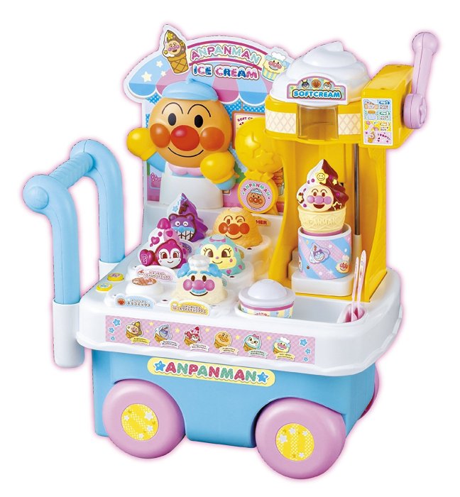 日本 ANPANMAN 麵包超人 冰淇淋餐車推車 玩具 禮物 家家酒 果醬爺爺 細菌人 紅精靈 吐司超人 【全日空】