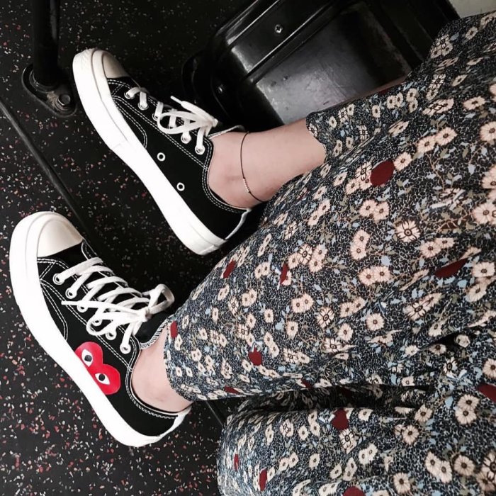 【FOCUS】全新 CONVERSE x CDG PLAY CHUCK 黑白 愛心 低筒 帆布 男女鞋 150206C