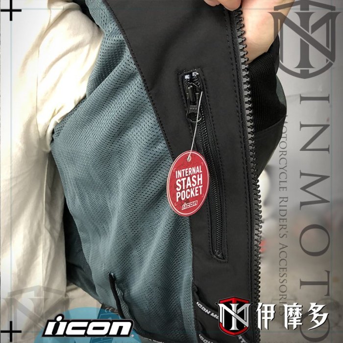 伊摩多※美國 iCON 防摔衣 D3O護具 通風拉鍊 連帽外套 防潑水 休閒版 MERC BATTLESCAR 綠