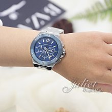 【茱麗葉精品】全新精品 MICHAEL KORS 專櫃商品 MK8938 三眼大錶框腕錶.銀/海軍藍 45mm 現貨