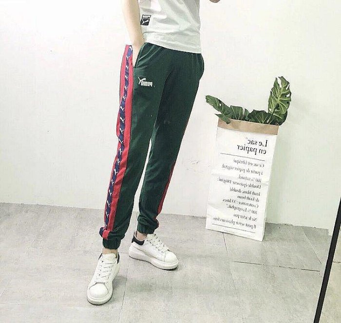 彪馬puma女神級休閑運動夏季薄款長褲，859160，黑色 綠色，XS-XL