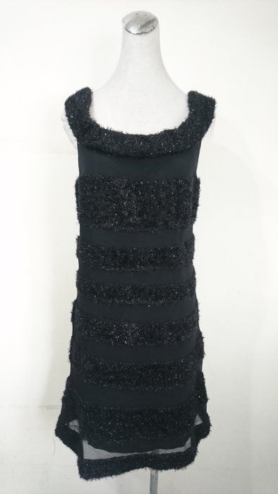 iROO 黑色銀蔥造型連身裙/洋裝(A68)