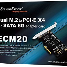 小白的生活工場*銀欣 雙M.2固態硬碟轉PCIe X4與SATA 6G擴充卡~SST-ECM20