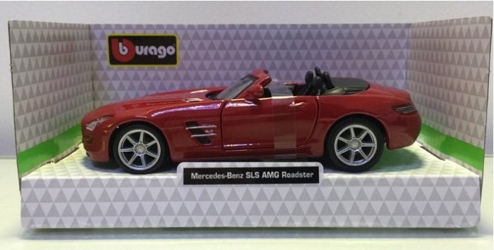 Bburago 比美高 Benz SLS AMG Roadster 賓士 敞篷 跑車 1:32 合金車 收藏 模型 贈品