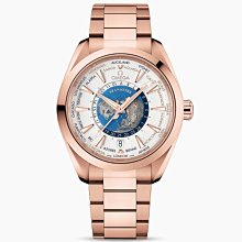 預購 OMEGA 歐米茄 手錶 機械錶 43mm 海馬 地球 銀面盤 玫瑰金錶帶 220.50.43.22.02.001