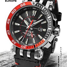 ((( 格列布 ))) Vostok-Europe  能源號 火箭 系列錶 --  黑面 紅錶圈 717