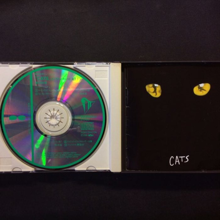 Webber韋伯音樂劇/Cats 貓 舊版1989年早期日本版厚殼2CD