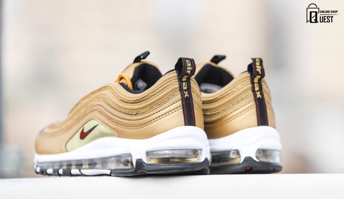 【QUEST】女款 NIKE AIR MAX 97 OG QS 金子彈 反光 紅勾 氣墊 慢跑鞋 885691 700