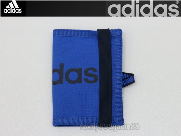 (缺貨勿下標)adidas 愛迪達 運動皮夾(藍色) 尼龍錢包 另賣 手臂包 斯伯丁  籃球 排球 拖鞋