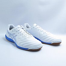 ASICS 1113A037101 CALCETTO WD 9 男女足球鞋 平底 2E楦 白x藍銀【iSport愛運動】