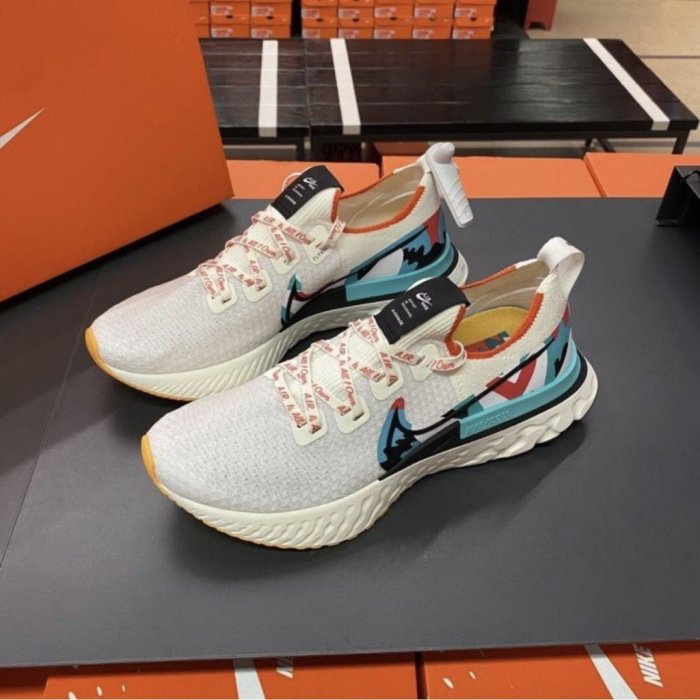 【正品】全新 Nike React lnflnity Run FK AS 休閒運動 跑步 白彩色 CV9312-100潮鞋