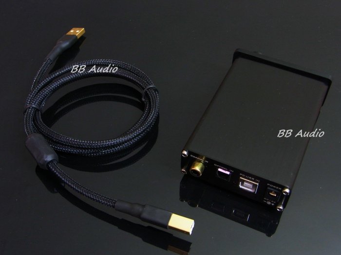 全新發燒級DAC專用傳輸線(TDK磁環/鍍金接頭/美國線材)USB A公-B公/1米