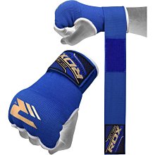 【千里之行】英國RDX半指凝膠拳擊手套內襯套可取代手綁帶繃帶-寶藍-另有重訓手套腰帶