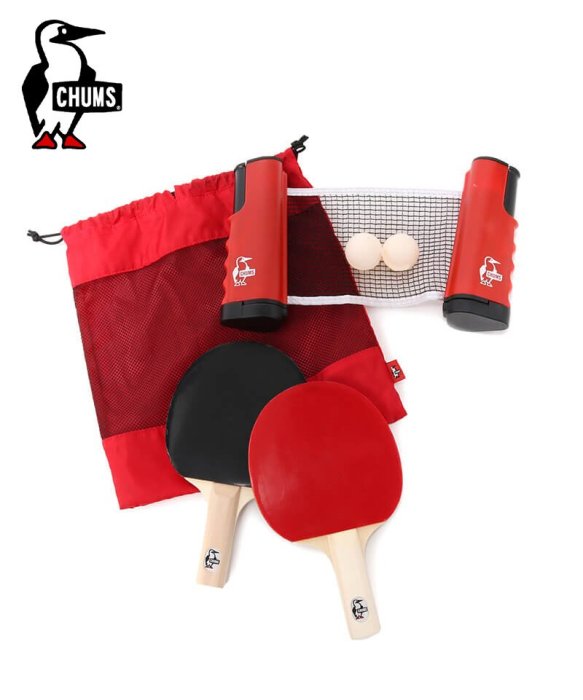 =CodE= CHUMS PING PONG 乒乓桌球組(黑紅) CH62-1662 球拍 球網 負手板 刀板 露營
