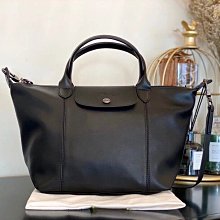 Longchamp le pliage系列 2024新款寬肩帶1512羊皮折疊包*黑色/僅有一個