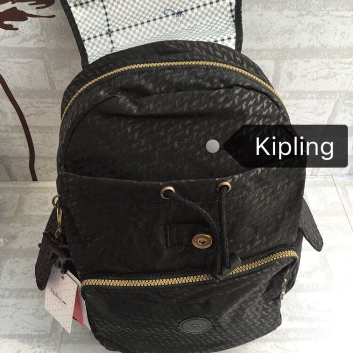 Kipling 猴子包 亞麻黑 多用輕量雙肩後背包 旅行 多夾層 防水 限時優惠