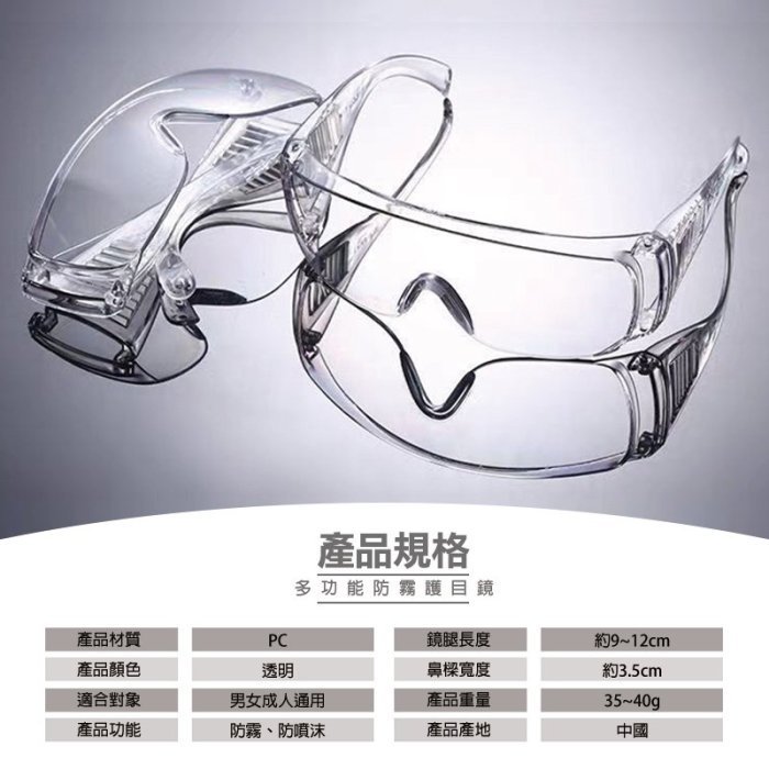【護目鏡】防護眼鏡 防疫護目鏡 防護眼罩 護目 防疫眼鏡 防護鏡 透明護目鏡 防塵護目鏡 眼鏡 安全眼鏡