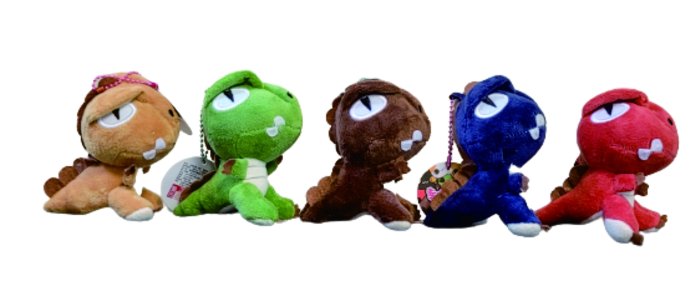 河馬班玩具-創意絨毛娃娃-恐龍世界-暴龍玩偶鑰匙圈