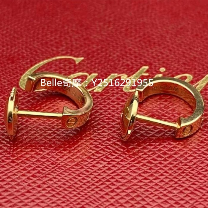 流當奢品 Cartier 卡地亞 LOVE系列耳環 18K玫瑰金耳環 B8029000 真品現貨