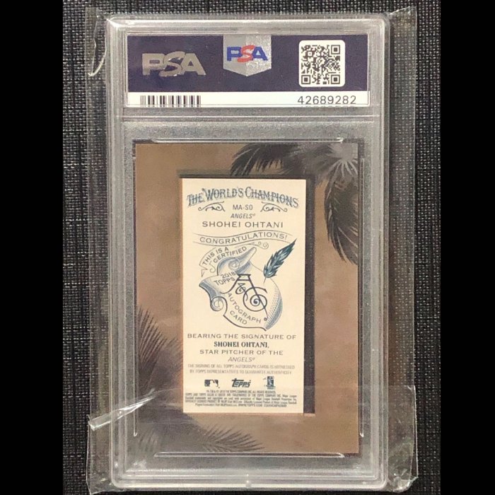 2018 Topps Allen&Ginter Framed Mini Ohtani auto rc Psa10 （兩件九折優惠）1/18eBay結標4500鎂