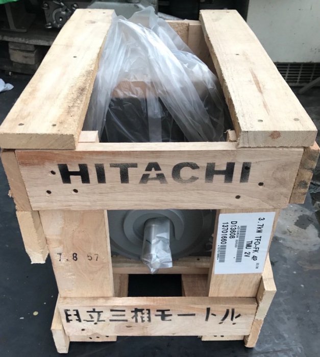 全新日本日立三相馬達HITACHI 5HP( 3.7KW TFO-FK 4P)三相220V馬達/東元