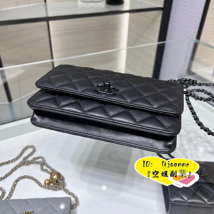 空姐副業 香奈兒 Chanel trendy cc mini woc so black 鏈條包 斜背包