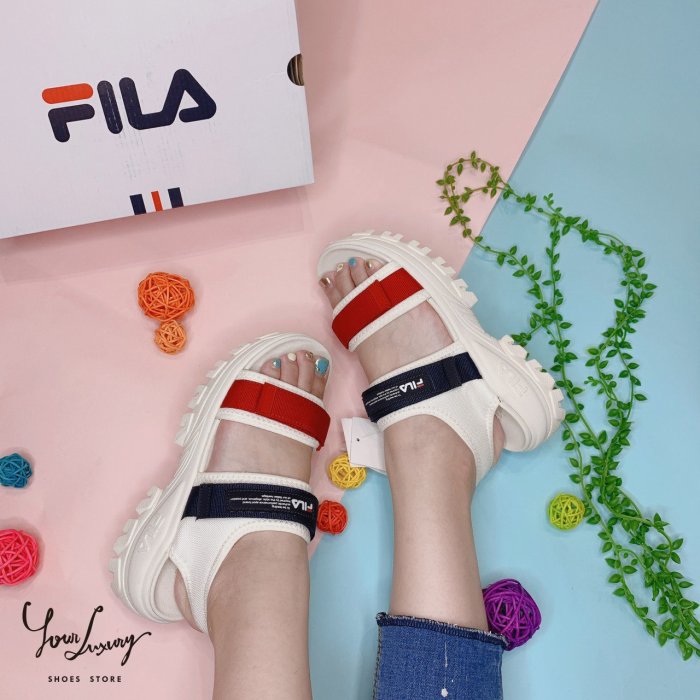 【Luxury】FILA Ray Tracer厚底涼鞋 2色 魔鬼氈 防水 雙槓 男鞋 女鞋 情侶鞋 韓國代購 正品