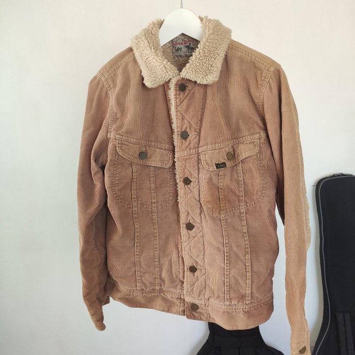 已售 Lee Storm rider 101羔羊毛 燈芯絨 鋪毛牛仔外套 夾克 corduroy wool laying jean jacket coat ou