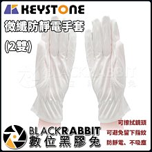數位黑膠兔 【 Keystone 微纖防靜電手套2雙 】 抗靜電 不吸塵 不掉絨 透氣編織 底片手套