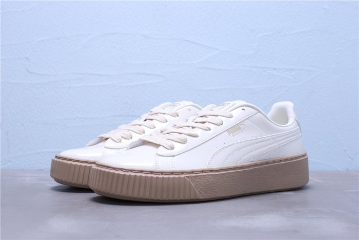 Puma Basket Platform Patent Wn's 米白 漆皮 休閒運動鞋 女鞋 363314-05