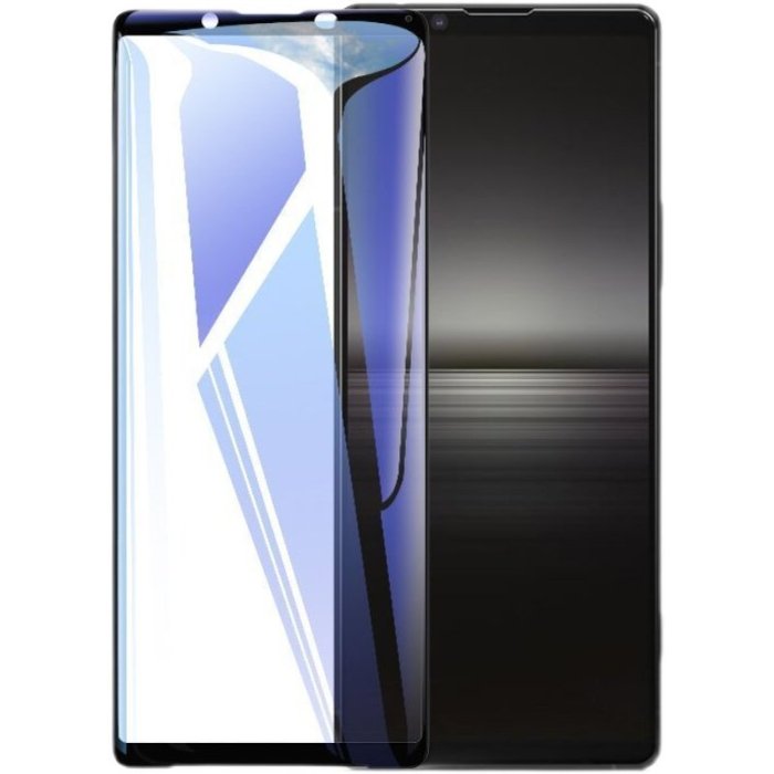 適用SONY索尼Xperia1IIIproi全屏覆蓋玻璃保護貼3D滿版5III鋼化膜