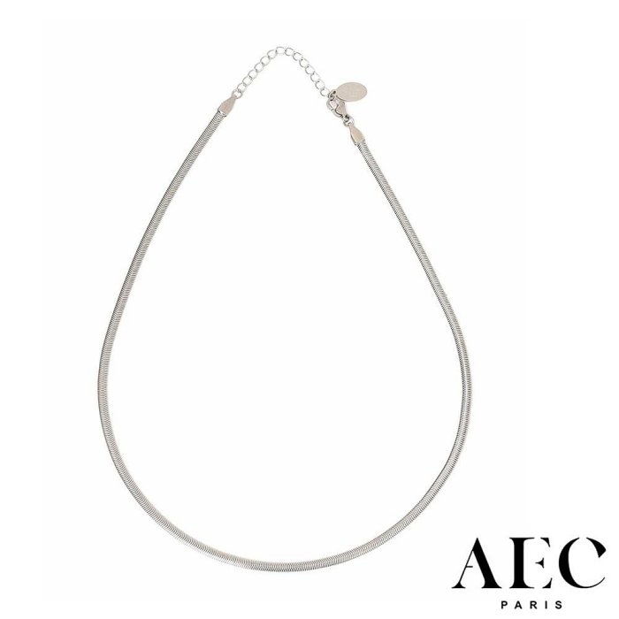 AEC PARIS 巴黎品牌 細緻蛇鍊 簡約銀色蛇紋項鍊 CHAIN NECKLACE SIGMA