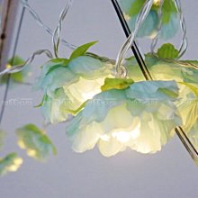 LED 絹布花燈串 3米20燈【電池款】暖白光 DIY手工創意 房間裝飾 山茶花 ☆司麥歐LED精品照明