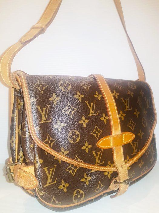 (售?) LV 路易威登 Louis Vuitton 原花 老花雙面小馬鞍包 斜背包 肩背包1499 1元起標