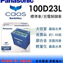 [電池便利店]日本國際牌 Panasonic CAOS 100D23L 銀合金 充電制御 電池