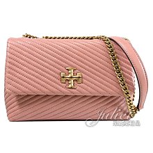 【茱麗葉精品】【全新商品】TORY BURCH 專櫃商品 156181 經典LOGO絎縫翻蓋肩斜鍊包.粉 現貨