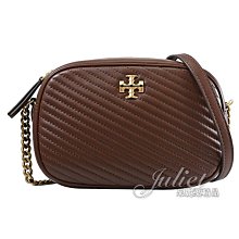 【茱麗葉精品】【全新商品】TORY BURCH 專櫃商品 152354 經典LOGO絎縫斜背相機包.深咖 現貨