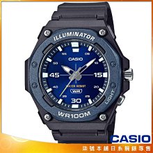 【柒號本舖】CASIO 卡西歐運動指針膠帶錶-藍色 / MW-620H-2A (台灣公司貨)