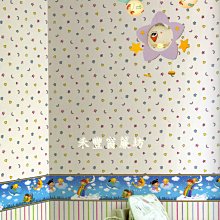 [禾豐窗簾坊]小花星星月亮兒童壁紙(3色)/壁紙裝潢施工