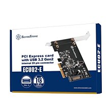 小白的生活工場*Silverstone 銀欣 ECU02-E 20p PCIe Gen 3.0 x2的擴充卡/內附短檔板