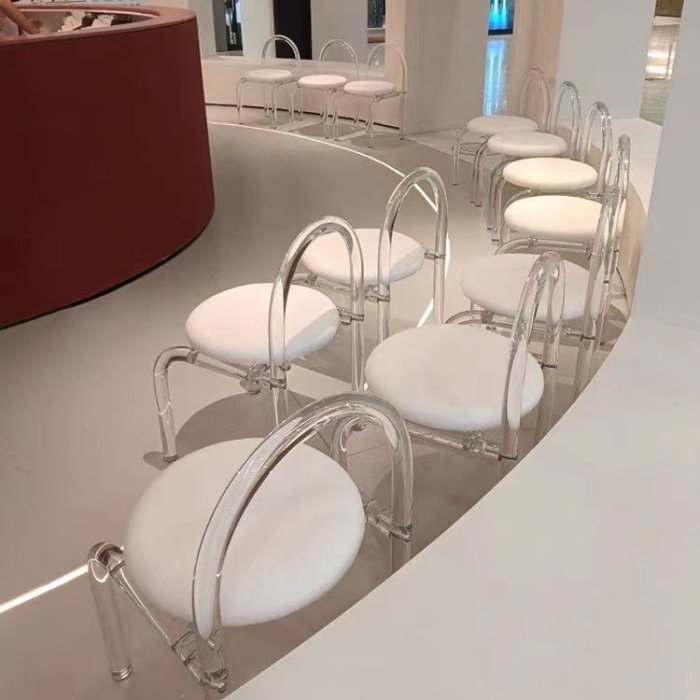 免運 亞克力透明水晶餐椅家用現代簡約輕奢北歐梳妝化妝凳椅子網紅ins